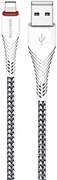 Кабель Borofone BX25 Powerful USB-A - Lightning 12w 2.4a 1м cable White - фото Кабель Borofone BX25 Powerful USB-A - Lightning 12w 2.4a 1м cable White