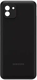 Задняя крышка корпуса Samsung Galaxy A03 A035 Original Black - фото Задняя крышка корпуса Samsung Galaxy A03 A035 Original Black