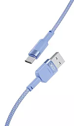 Кабель XO NB198 USB-A - Type-C 12w 2.4a 1м cable Blue - фото Кабель XO NB198 USB-A - Type-C 12w 2.4a 1м cable Blue