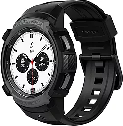 Чехол с ремешком Spigen для Galaxy Watch 4 Classic (42mm) Rugged Armor Pro 2 in 1, Charcoal Gray (ACS03653)