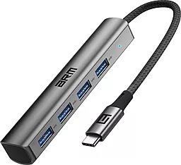 Мультипортовый USB Type-C хаб ArmorStandart 4-in-1 grey (ARM69364)