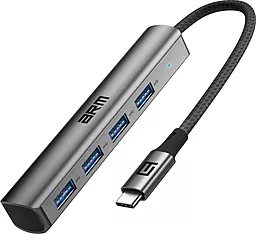 Мультипортовый USB Type-C хаб ArmorStandart 4-in-1 grey (ARM69364) - фото Мультипортовый USB Type-C хаб ArmorStandart 4-in-1 grey (ARM69364)