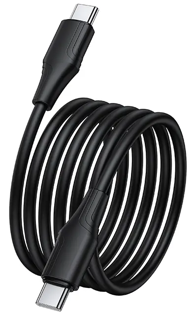 Кабель Hoco X124 USB Type-C - Type-C 60w 3a 1м PD cable Black - фото 2