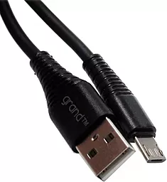 Кабель Grand USB-A - micro USB 12w 2.4a 1м cable Black (GC-C01) - фото Кабель Grand USB-A - micro USB 12w 2.4a 1м cable Black (GC-C01)