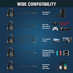 Навушники Onikuma X2 RGB Gaming Wired Headphones Black - мініатюра 3