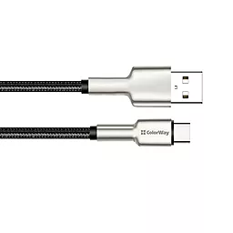 Кабель USB ColorWay USB to USB Type-C Black (CW-CBUC046-BK)