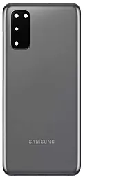 Задняя крышка корпуса Samsung Galaxy S20 G980 со стеклом камеры  Cosmic Grey