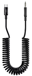 Аудіо кабель XO NB-R255B AUX mini Jack 3.5 мм - USB Type-C M/M cable 1 м black