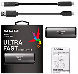SSD Накопитель ADATA SE760 512 GB (ASE760-512GU32G2-CTI) Titan Gray - миниатюра 6