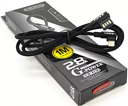 USB Кабель iKaku KSC-028 JINDIAN 14W 2.8A Lightning Cable Black