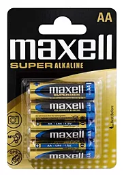 Батарейки Maxell AA (LR6) 1.5V SUPER Alkline BLIST 4шт. (M-774409.04.EU) 1.5 V