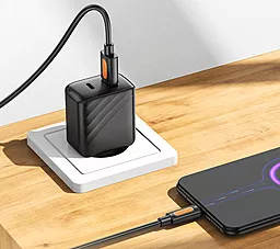 Кабель Borofone BX114 Structure USB-A - micro USB 12w 2.4a 1м cable Black - миниатюра 5 Кабель Borofone BX114 Structure USB-A - micro USB 12w 2.4a 1м cable Black - миниатюра 5