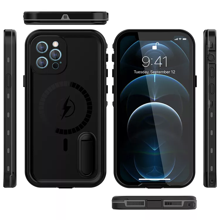 Чохол Shellbox DOT Serial Solid Dropproof And Waterproof Case для Apple iPhone 12 Pro Max Black - фото 2