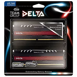 Оперативная память Team DDR4 16GB (2x8GB) 3000 MHz Delta Blue LED (TDTBD416G3000HC16CDC01) - миниатюра 4
