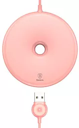Бездротовий (індукційний) зарядний пристрій швидкої QI зарядки Baseus Donut Wireless Charger Pink (WXTTQ-04)