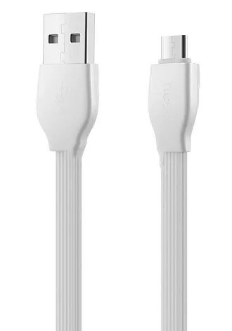 Кабель Hoco U14 Steel man USB-A - Type-C 12w 2.4a 1.2м cable White - фото 2