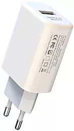 Мережевий зарядний пристрій XO L85D QC3.0/18W White
