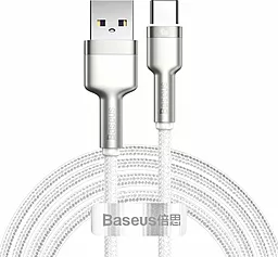 Кабель USB Baseus Cafule Metal 40W 2M USB Type-C Cable  White (CATJK-B02)