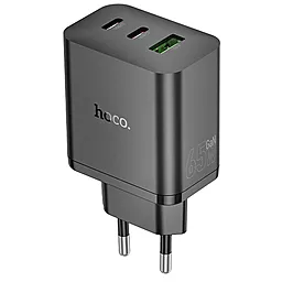Сетевое зарядное устройство Hoco N51 Scenery 65w PD/QC 2XUSB-C/USB-A ports charger black