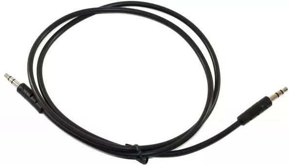 Аудіо кабель Atcom AUX mini Jack 3.5mm M/M Cable 0.8 м black (17434) - фото 2