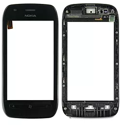 Сенсор (тачскрин) Nokia Lumia 710 with frame Black