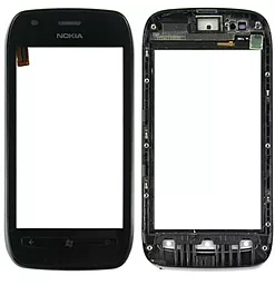 Сенсор (тачскрін) Nokia Lumia 710 with frame Black - фото Сенсор (тачскрін) Nokia Lumia 710 with frame Black