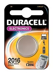Батарейки Duracell CR2016 (DL2016) 1 шт 3 V