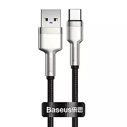 Кабель USB Baseus Cafule Series Metal 40w 5a 0.25m USB-Type-C cable black/silver (CATJK-01)