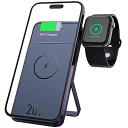 Повербанк Epik JJT-MP01 2in1 for iWatch 10000 mAh 20W PD/QC Blue - фото Повербанк Epik JJT-MP01 2in1 for iWatch 10000 mAh 20W PD/QC Blue