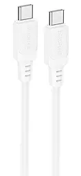 Кабель Borofone BX115 Lotto USB Type-C - Type-C 60w 3a 1м PD cable White - фото Кабель Borofone BX115 Lotto USB Type-C - Type-C 60w 3a 1м PD cable White