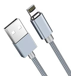 USB Кабель Hoco U40A Magnetic Adsorption Charged Lightning Cable Gray - мініатюра 2