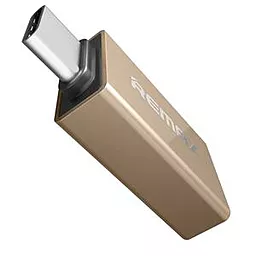 OTG переходник Remax USB AF - USB Type C Gold (RE-OTG1 / RA-OTG1) - миниатюра 2