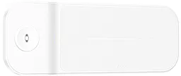 Беспроводная док-станция Hoco CQ6 3-in-1 23w wireless fast charger white - фото Беспроводная док-станция Hoco CQ6 3-in-1 23w wireless fast charger white