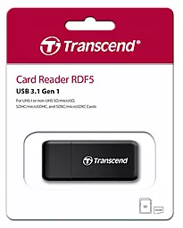 Кардридер Transcend TS-RDF5K USB 3.0 SD/microSD Black - миниатюра 3