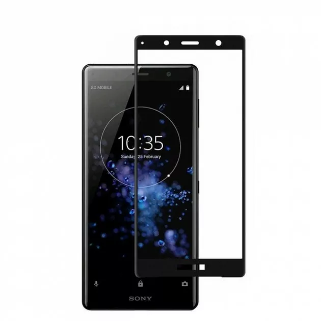 ???? Защитное стекло PowerPlant Full Screen Sony Xperia XZ2 Compact Black  (GL605460) ≻ купить в Украине