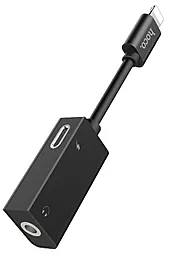Аудио-переходник Hoco LS16 Lightning 2-in-1 Audio Converter Black