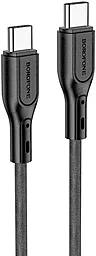 Кабель Borofone BX66 USB Type-C - Type-C 60w 3a 1м PD cable Black