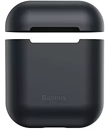 Силиконовый чехол Baseus для Apple AirPods 1/2 Black (WIAPPOD-BZ01) - миниатюра 3