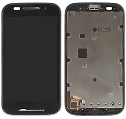 Дисплей Motorola Moto E 2014 (XT1021, XT1022, XT1025) с тачскрином и рамкой, оригинал, Black - фото Дисплей Motorola Moto E 2014 (XT1021, XT1022, XT1025) с тачскрином и рамкой, оригинал, Black