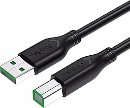 Шлейф (Кабель) Veggieg V-U205 USB 2.0 AM/BM 1.5м чорний - фото Шлейф (Кабель) Veggieg V-U205 USB 2.0 AM/BM 1.5м чорний