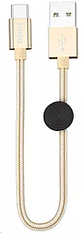 Кабель Hoco X35 Premium Charging USB-A - Type-C 15w 3a 0.25м Gold - миниатюра 3 Кабель Hoco X35 Premium Charging USB-A - Type-C 15w 3a 0.25м Gold - миниатюра 3