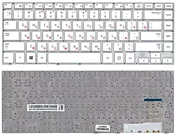 Клавиатура для ноутбука Samsung 470R4E без рамки белая