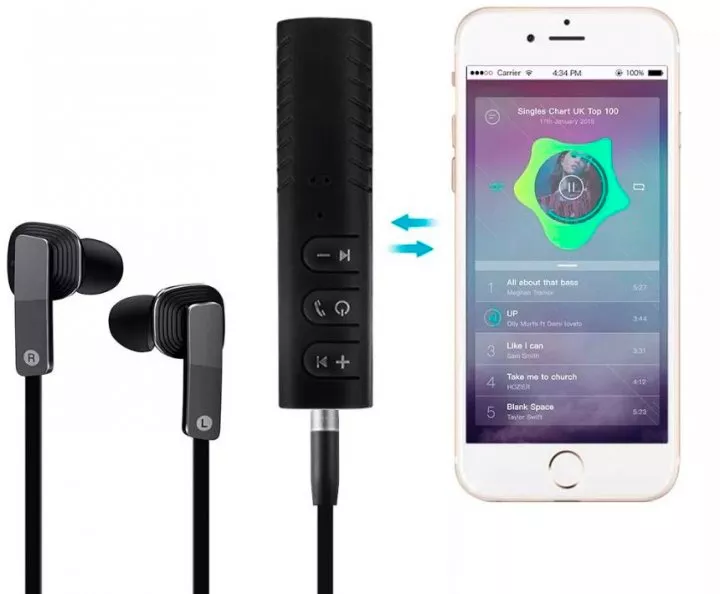 Bluetooth адаптер Dynamode Bluetooth 4.1 аудио AUX 3.5мм jack  Black (BT-AUX) - фото 7