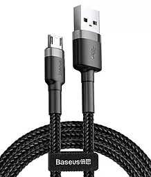 USB Кабель Baseus Cafule 2.4A 0.5M micro USB Cable Grey/Black (CAMKLF-AG1)