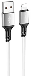Кабель Borofone BX83 Famous USB-A - Lightning 12w 2.4a 1м cable White - фото Кабель Borofone BX83 Famous USB-A - Lightning 12w 2.4a 1м cable White