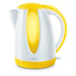 Электрочайник Sencor Series 1800, 1,8л, Strix, пластик, бело-желтый - фото Электрочайник Sencor Series 1800, 1,8л, Strix, пластик, бело-желтый