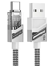 Кабель Borofone BU42 Octavia USB-A - Type-C 15w 3a 1.2м cable Gray - фото Кабель Borofone BU42 Octavia USB-A - Type-C 15w 3a 1.2м cable Gray