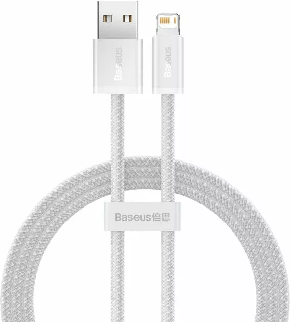 Кабель Baseus Dynamic Series USB-A - Lightning 12w 2.4a 2м cable White (CALD000502) - фото 1