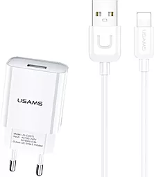 Сетевое зарядное устройство Usams T21 Charger kit 2.1a home charger + Lightning cable white (US-CC075) - фото Сетевое зарядное устройство Usams T21 Charger kit 2.1a home charger + Lightning cable white (US-CC075)