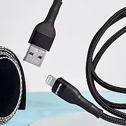 Кабель Proove Weft Weft USB-A - Lightning 12w 2.4a 1м cable Black (CCWF20001101) - миниатюра 4 Кабель Proove Weft Weft USB-A - Lightning 12w 2.4a 1м cable Black (CCWF20001101) - миниатюра 4